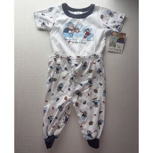 Vintage Carter's New Deadstock Baseball Snap Together Outfit Boys 9-12 Months